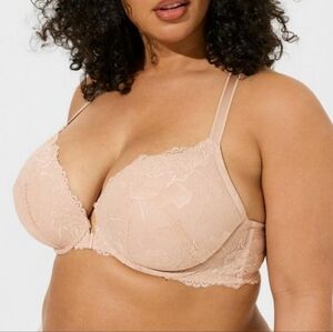 Torrid XO Plunge Pushup Front Close Bra size 42C NWT